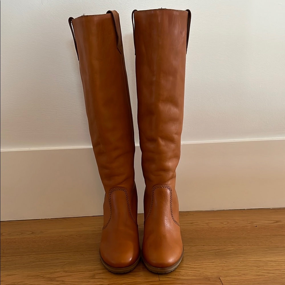 Brown Leather Knee-High Women's Boots Sz 7.5